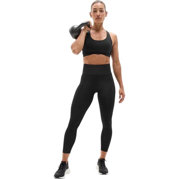 Athleta Interval Stash High Rise Perforated 7/8 Legging Black Size Large NWT - Picture 8 of 12